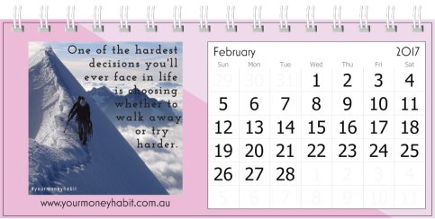 Desk Calendar Feb