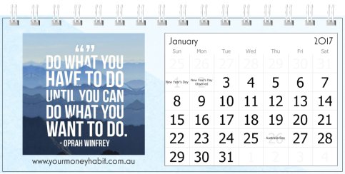 Desk Calendar jan